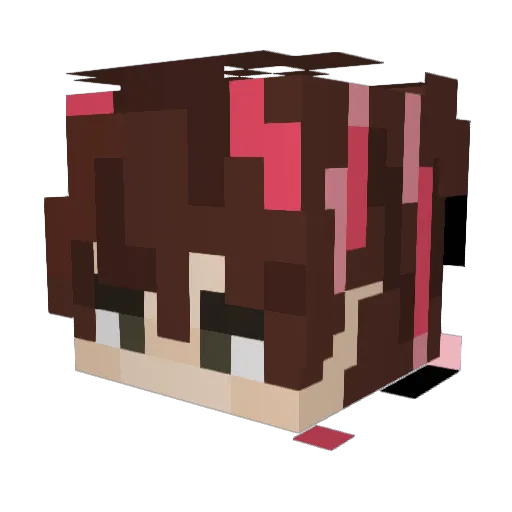 Unb0tts Minecraft avatar head, 3D render
