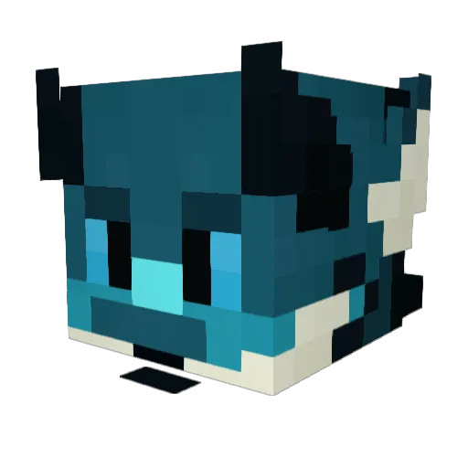 Unba Minecraft avatar head, 3D render