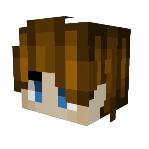 UnbakedGrain711 Minecraft avatar head, 3D render