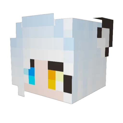 UnbareV12 Minecraft avatar head, 3D render