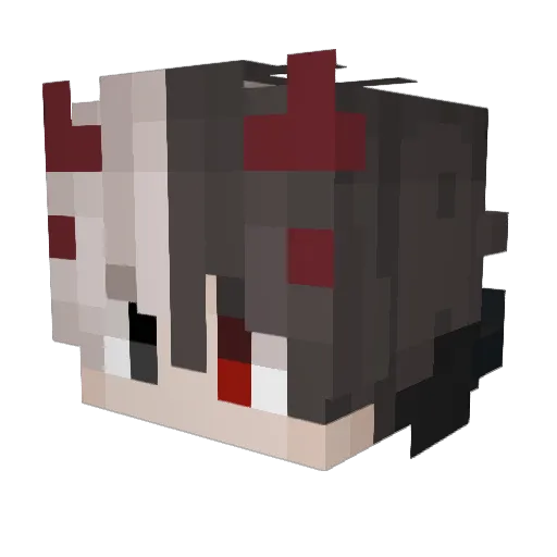 UnbarredRabbit Minecraft avatar head, 3D render