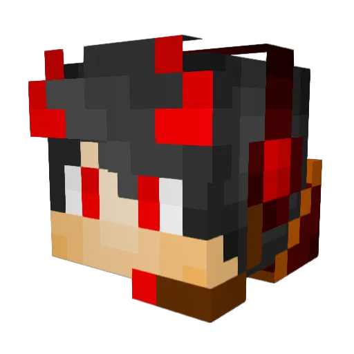 UnbeatableHieu Minecraft avatar head, 3D render