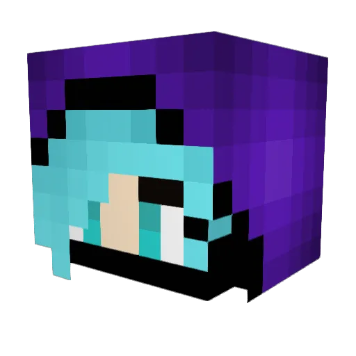 UnbeatableRave Minecraft avatar head, 3D render
