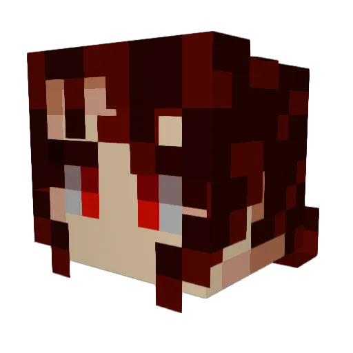 Unbekannt_90 Minecraft avatar head, 3D render