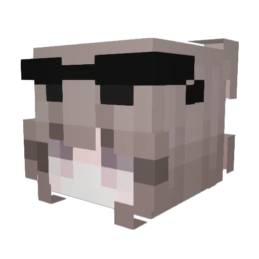 UnbentJaguar Minecraft avatar head, 3D render