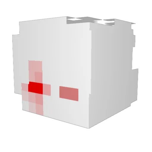 UnbentNest Minecraft avatar head, 3D render