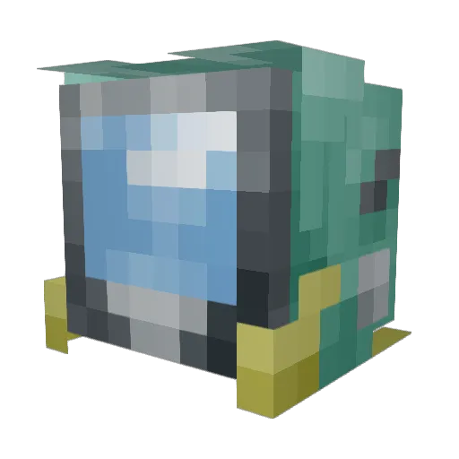 Unbound_Crafter Minecraft avatar head, 3D render