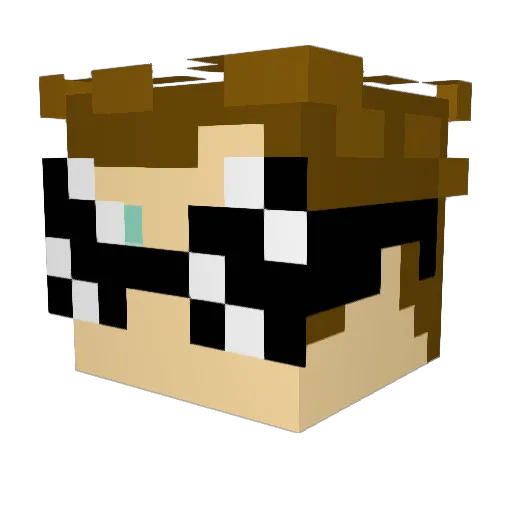 Unbound_Person Minecraft avatar head, 3D render