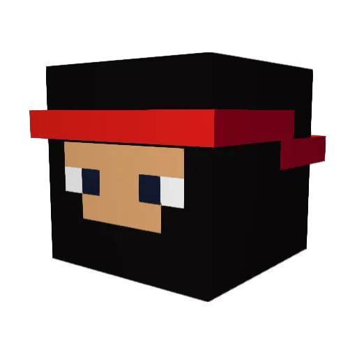 UnbreakableNinja Minecraft avatar head, 3D render