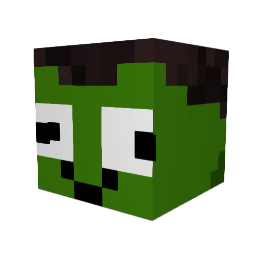 UnbuiltSphere Minecraft avatar head, 3D render