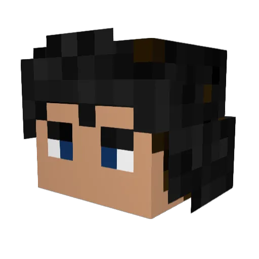 UncIeP Minecraft avatar head, 3D render