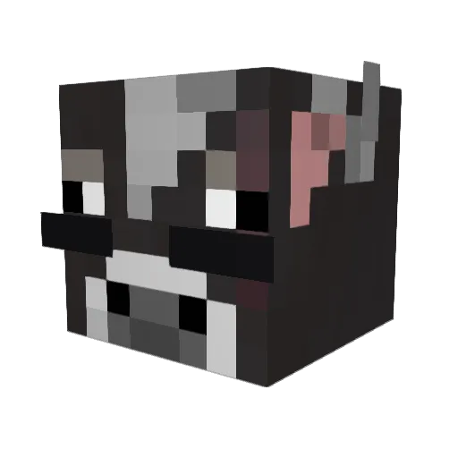 UncSolo Minecraft avatar head, 3D render