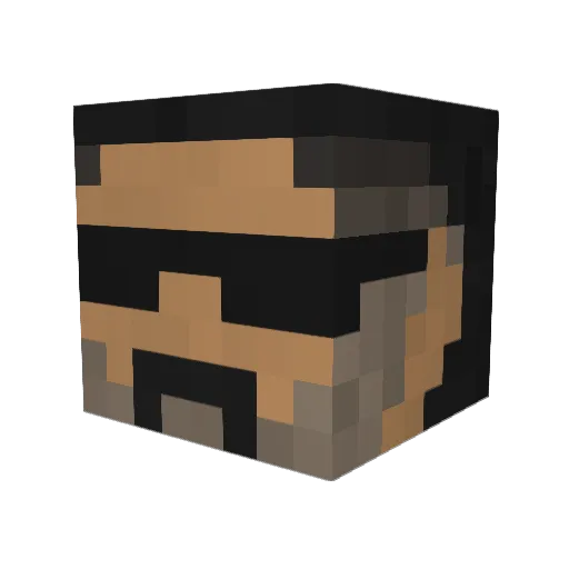 Unc_Bruce Minecraft avatar head, 3D render