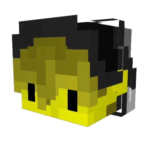 Unc_onfire Minecraft avatar head, 3D render