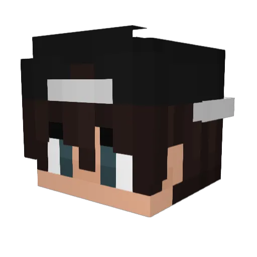 Uncannysky Minecraft avatar head, 3D render