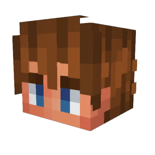 Uncia_ Minecraft avatar head, 3D render