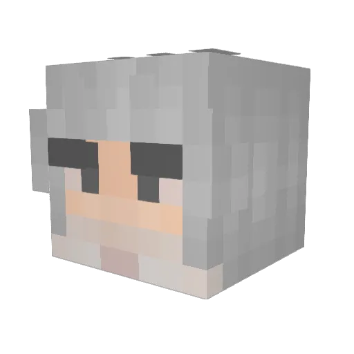 Uncle9 Minecraft avatar head, 3D render