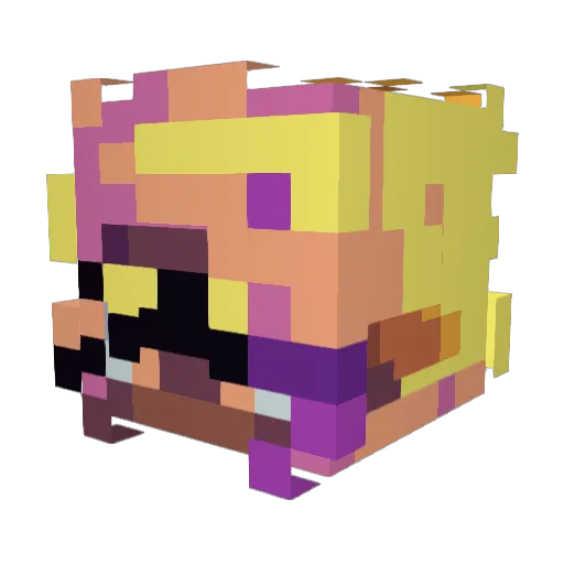 UncleBandaid Minecraft avatar head, 3D render