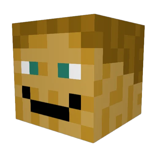 UncleBen1999 Minecraft avatar head, 3D render