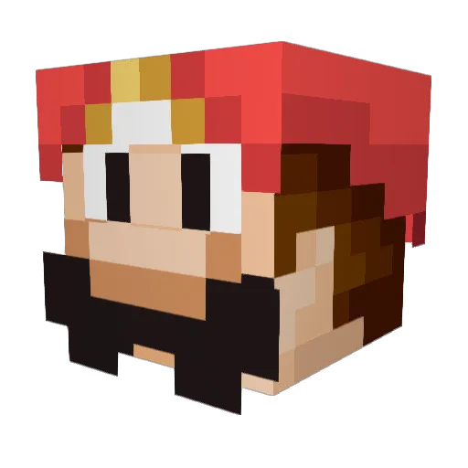 UncleBenis Minecraft avatar head, 3D render