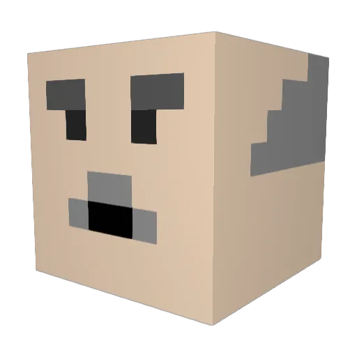UncleBenrice69 Minecraft avatar head, 3D render