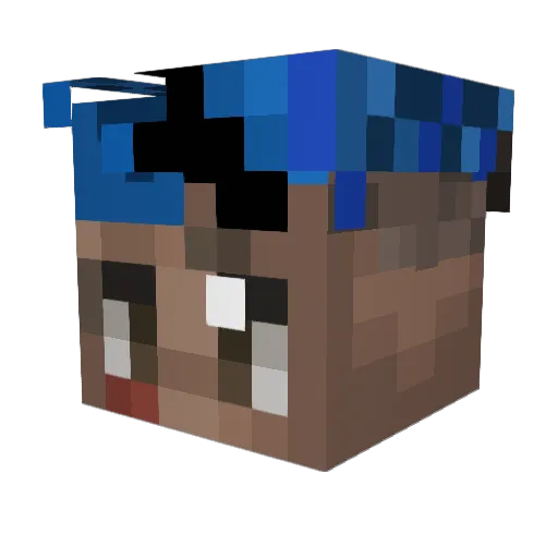 UncleBoonk Minecraft avatar head, 3D render