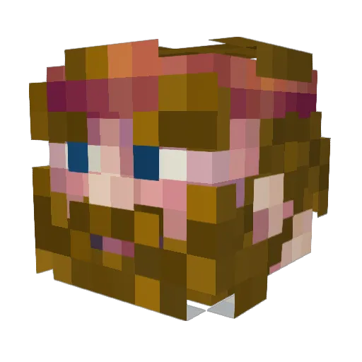 UncleCharlie200 Minecraft avatar head, 3D render