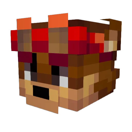 UncleCranberry Minecraft avatar head, 3D render