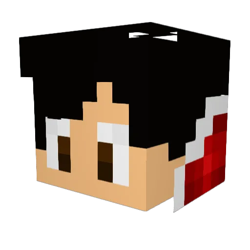 UncleD258 Minecraft avatar head, 3D render
