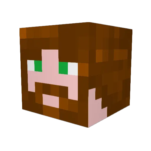 UncleDucka Minecraft avatar head, 3D render