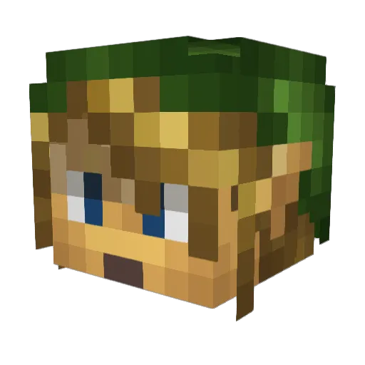 UncleElliott Minecraft avatar head, 3D render