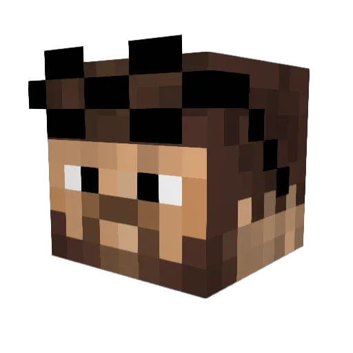 UncleHeath Minecraft avatar head, 3D render
