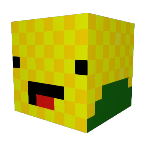 UncleLickey Minecraft avatar head, 3D render