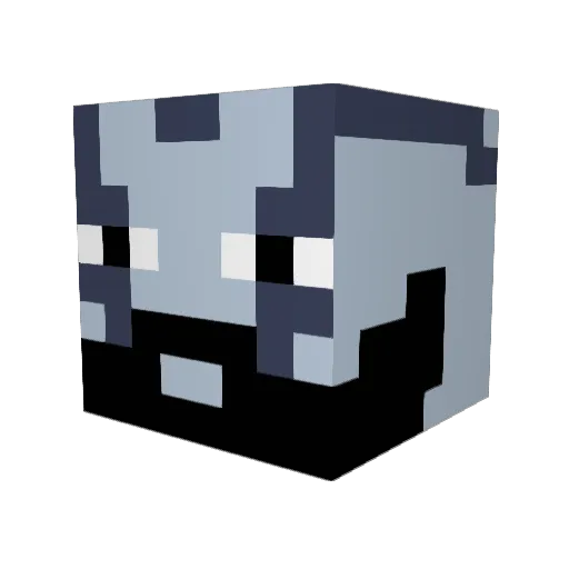 UncleLou Minecraft avatar head, 3D render