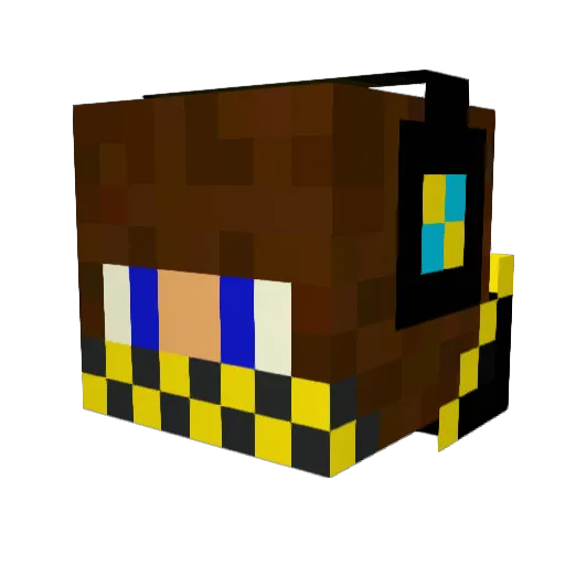 UncleMormon Minecraft avatar head, 3D render