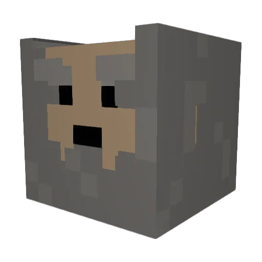 UnclePress Minecraft avatar head, 3D render