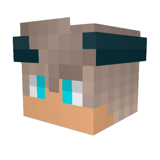 UncleRod Minecraft avatar head, 3D render