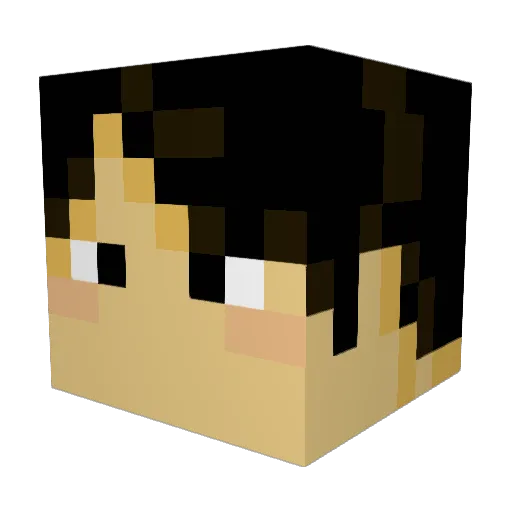 UncleRoger_ Minecraft avatar head, 3D render