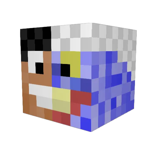 UncleSam00 Minecraft avatar head, 3D render