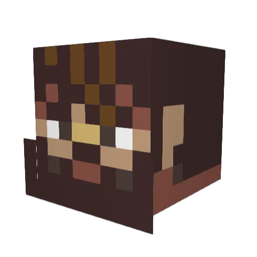 UncleSquage Minecraft avatar head, 3D render