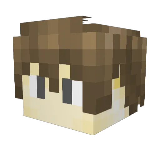 Uncle_Creepa Minecraft avatar head, 3D render