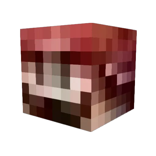 Uncle_Hzb Minecraft avatar head, 3D render