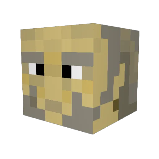 Uncle_Iroh1 Minecraft avatar head, 3D render