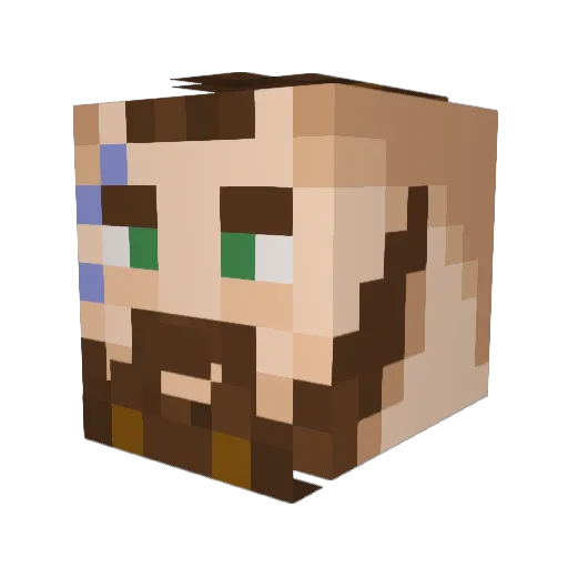 Uncle_N8 Minecraft avatar head, 3D render