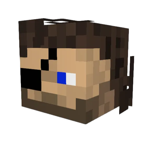 Uncle_Oiled Minecraft avatar head, 3D render