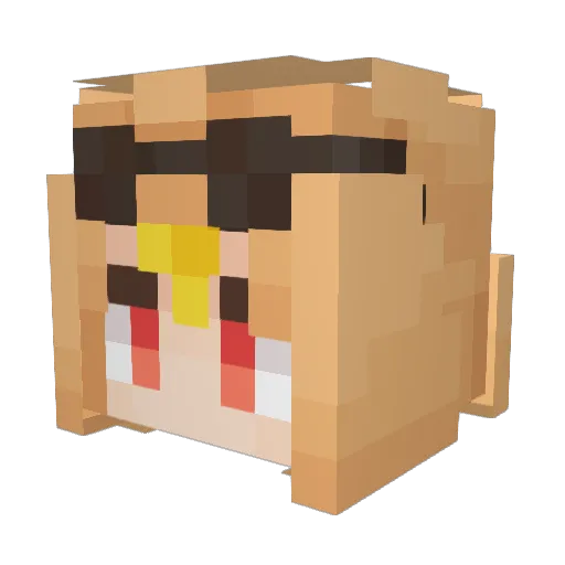 Uncle_Red Minecraft avatar head, 3D render