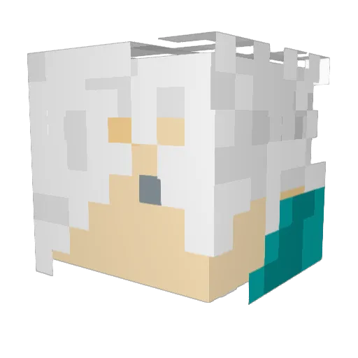Uncle__M Minecraft avatar head, 3D render