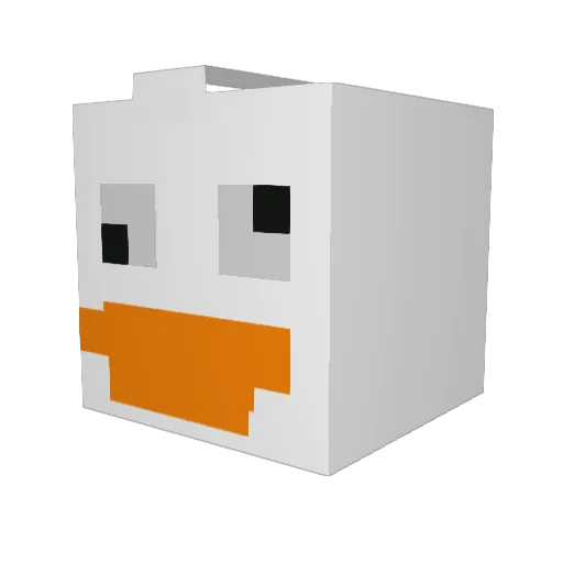 UnclearGb Minecraft avatar head, 3D render