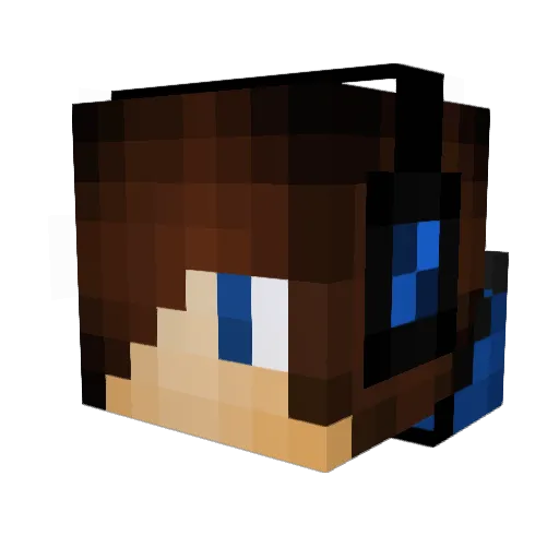 Unclear_ Minecraft avatar head, 3D render