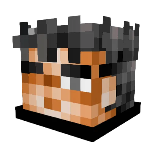 Uncledeath Minecraft avatar head, 3D render